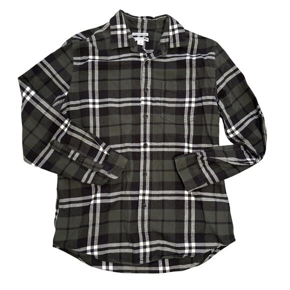 Amazon Essentials Mens Flannel Shirt Button Up Med Reg Fit Long Sleeve Plaid - Picture 1 of 3